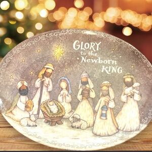 Burton & Burton Manger Scene, Oval Serving Platter